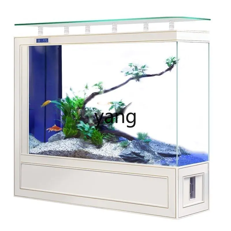 L'm'm Living Room Medium and Large Fish Tank Household Subareas Screens Glass Floor Ecological Fish Globe