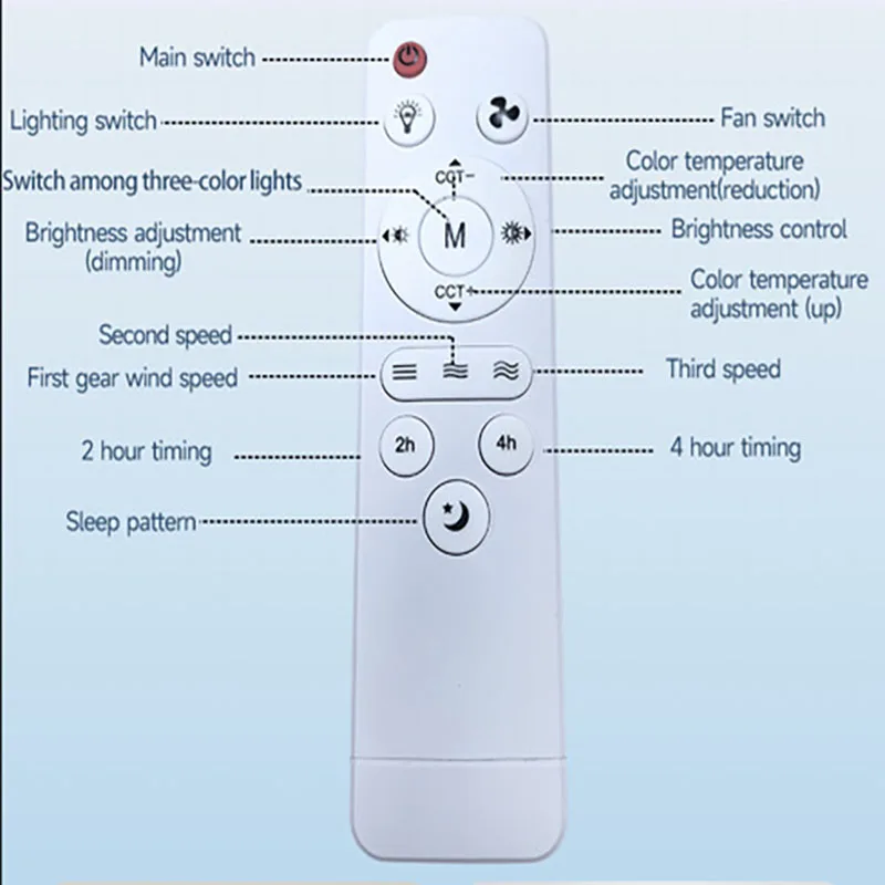 Infrared Remote control stepless dimmer LED Fan Lamp Living Ceiling Room for light wireless
