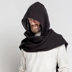 Medieval Hood Cloak Scarf Halloween Cosplay Windproof Mittelalter Shoulder Cowl Mantelet