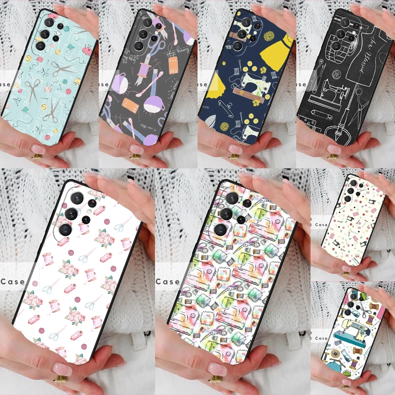 Sewing Machine Phone Cover Case for Samsung Galaxy S26 Ultra S20 FE Note 10 S24 S23 S21 S25 Plus S22