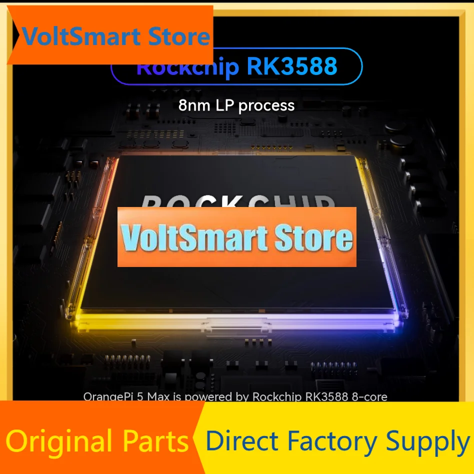 VoltSOrange Pi 5 Max Single Board Computer 8GB RAM LPDDR5 RK3588 Chip M.2 PCIE 2.5G LAN WiFi+BT Orangepi 5 MAX Development Board