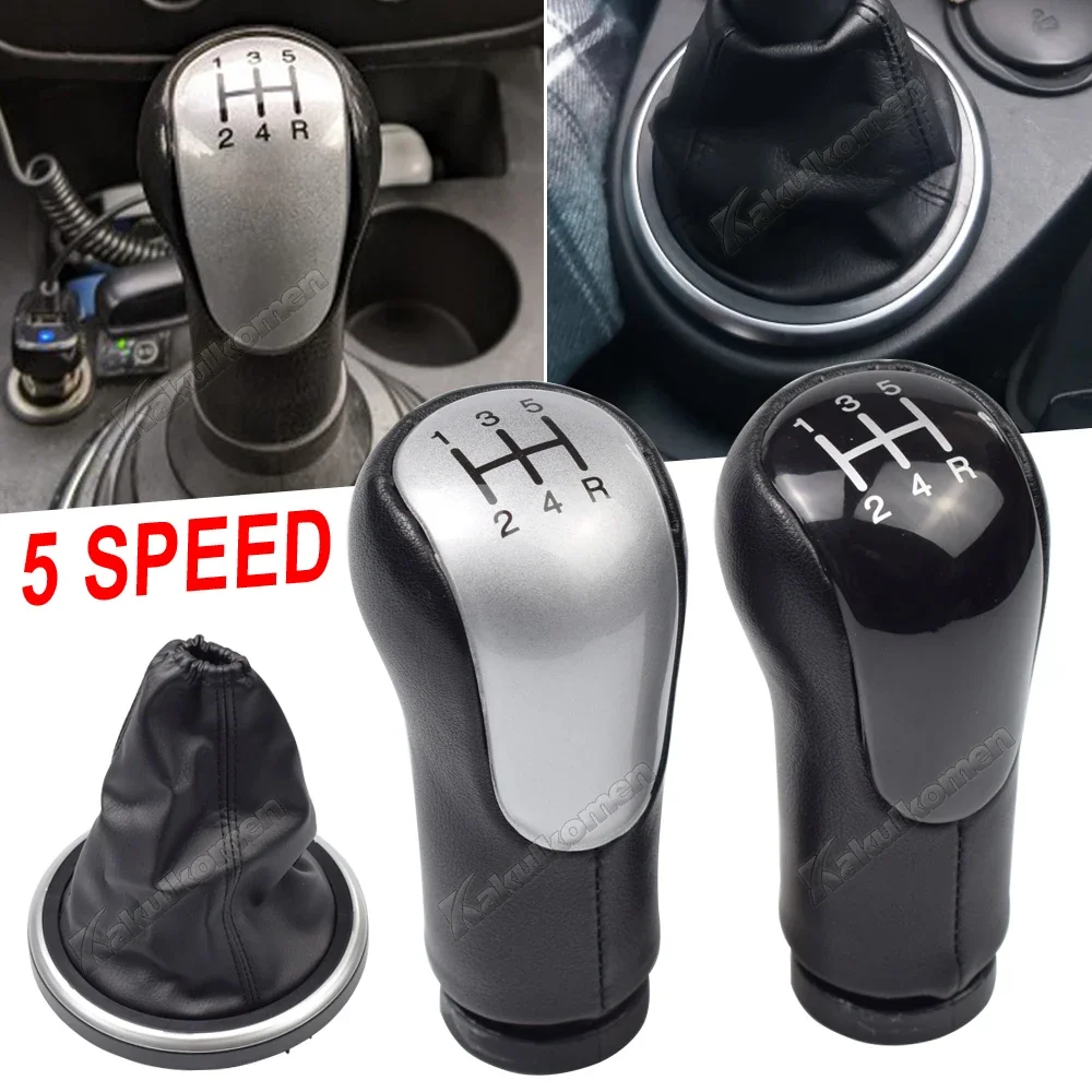 For Ford Fiesta Fusion Transit Connect 2002-On Car Styling 5 Speed Car Gear Shift Knob Lever Stick Gaitor Boot Cover