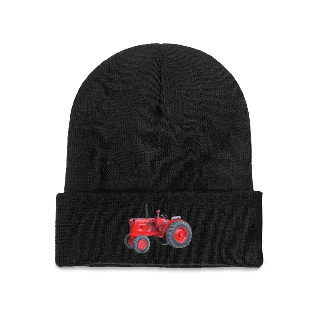 

Classic David Brown Tractor Knitted Hat for Women Men Skullies Beanies Autumn Winter Hats Crochet Caps