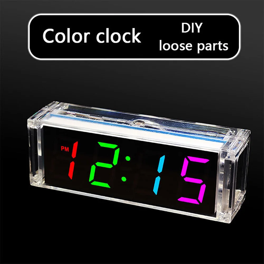 Diy Clock Kit DigitalTube Temperature Alarm Week Display 51 MCU DS1302 5V Home DIY Electronic Clock Kit Ornaments