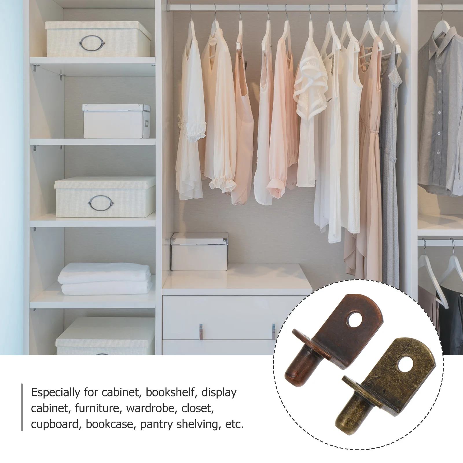 

80pcs Shelf Support Pegs Cold Rolled Steel Durable Wardrobe Bookcase Cabinet Furniture Bracket Holder Display Storage Solution