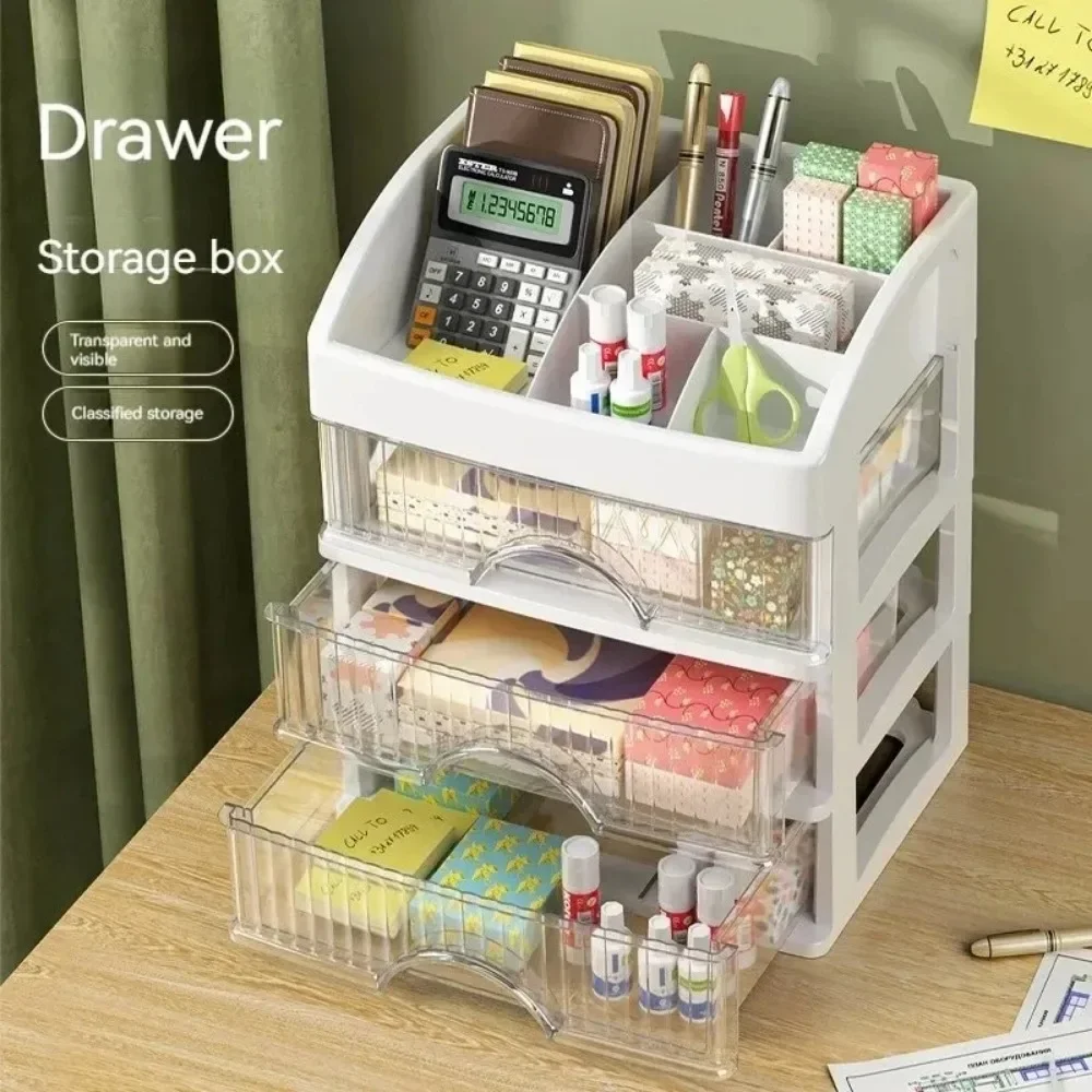 Drawer Jewelry Makeup Storage Box Cosmetic Organizer Large Capacity Multi-functional Desktop Storage Drawer Makeup Organizer Box