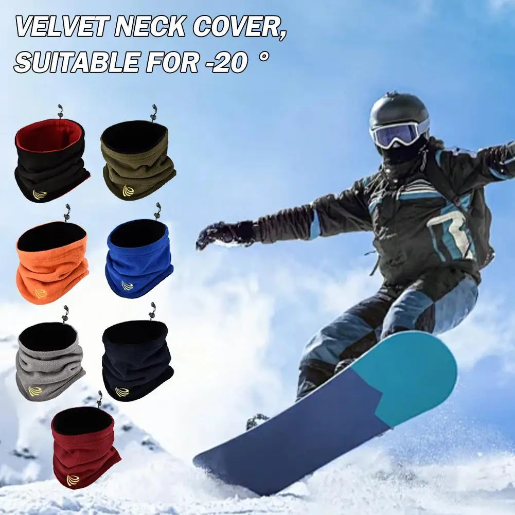 

High-stretch Fleece Neck Scarf Tube Face Mask Winter Camping Warm Neck Gaiter Ski Tube Scarf Snowboard Face For Outdoor Cycling