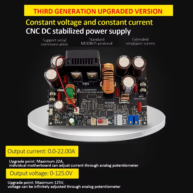 ZK-10022C 125V 22A 1500W Regulowany zasilacz stabilizowany DC Stałe napięcie Stały prąd Step-down Moduł zasilania