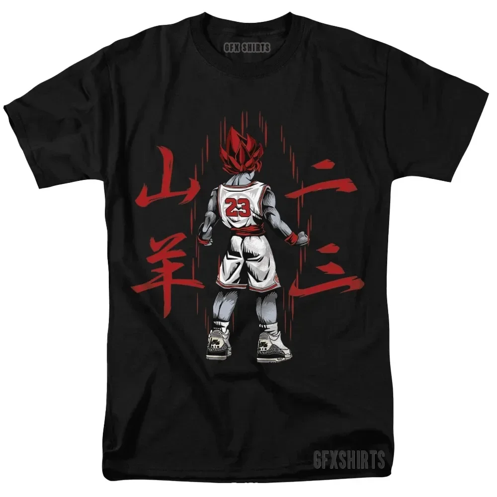 

T-Shirt Dragon Ball Z Anime Vegeta Gohan Trunks Shirt Black Skin-friendly and Breathable Personalized Loose Cotton Short-sleeved