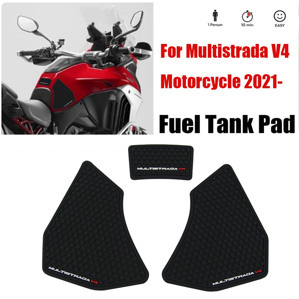 For Ducati Multistrada V4 S V4s 2021 2022 2023- Motorcycle Accessories Tank Pad Rubber Anti-slip Scratch-resistant Protector Sti