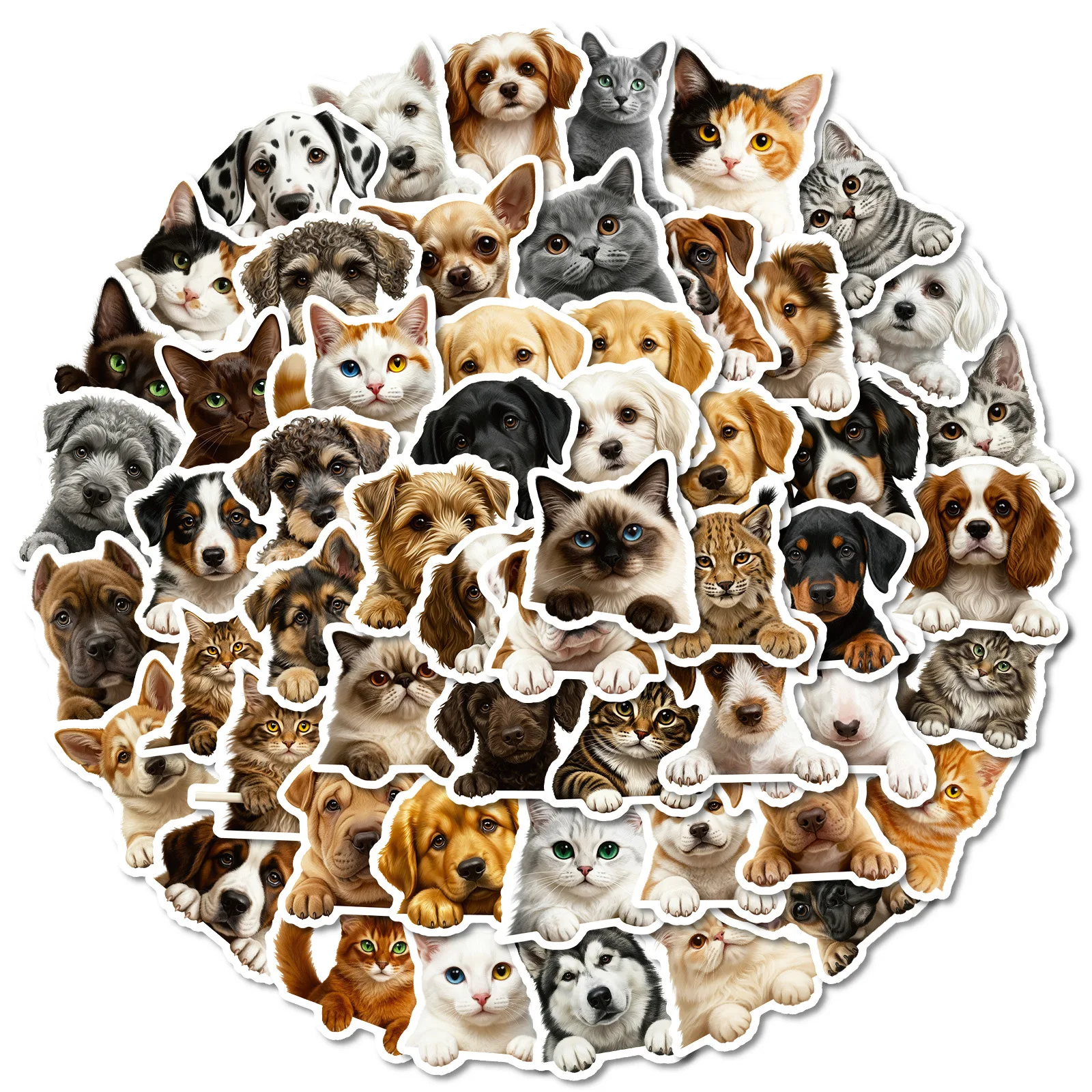 10/56 Uds nuevos pegatinas de gatos y perros lindo juguete de Graffiti DIY guitarra refrigerador teléfono maleta para portátil taza de agua monopatín