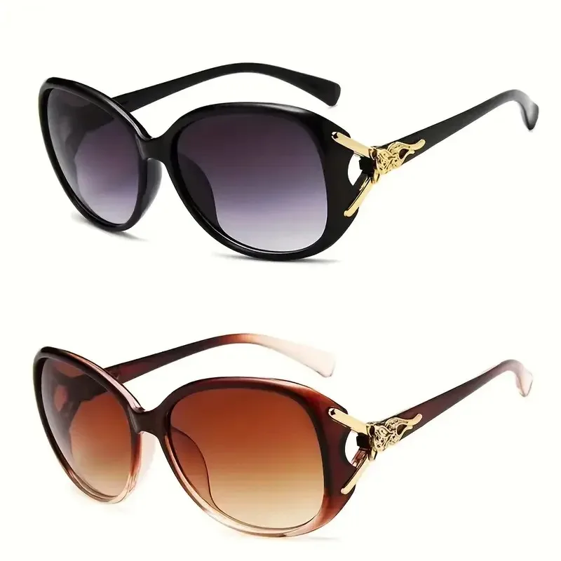 1//3PCS Fashion Oversized Summer Traveling Sunglasses Women Plastic Female Big Frame Gradient Sun Glasses UV400 view 2