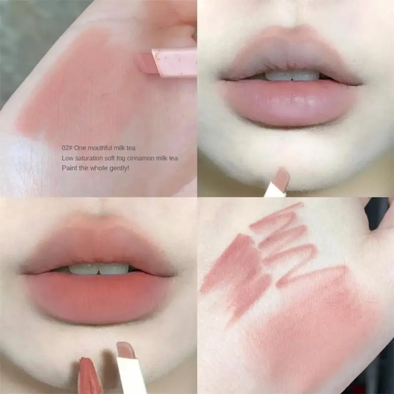 Miękki spliner przeciwmgielny zarysowuje kształt warg, niełatwy do wyblaknięcia, nie zdejmuje makijażu, pięciokolorowy trwały długopis nago różowy kredka do ust