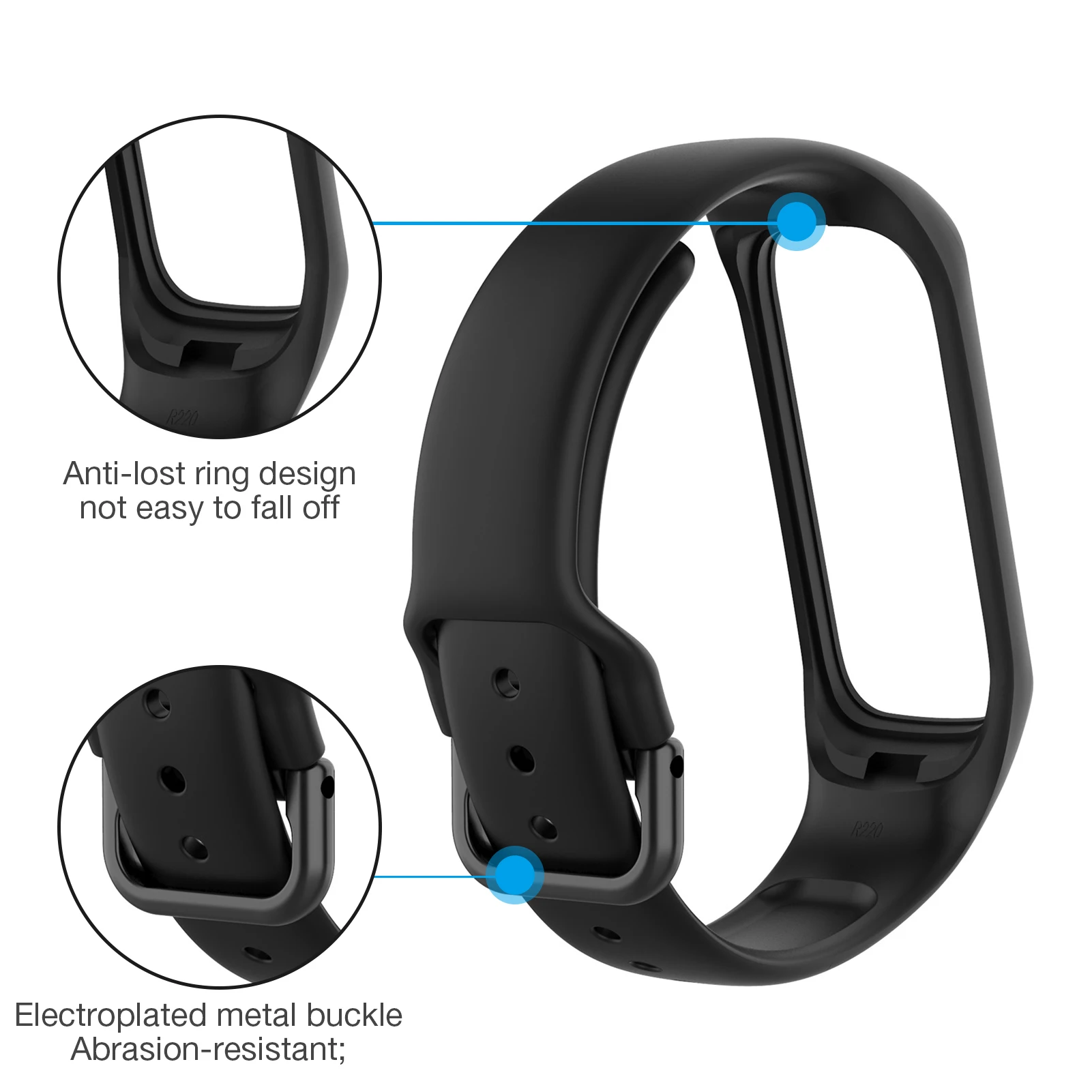 4 in 1 Silicone Smart Watch Bands For Samsung Galaxy Fit 2 R220 Strap Wrist Band For Samsung Galaxy Fit2 Smart Watch Bracelet