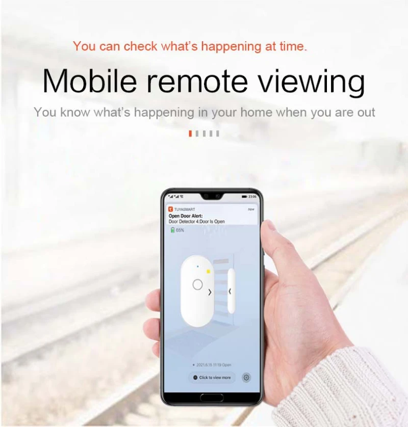 Tuya Smart WiFi Door Sensor Door Open / Closed Detectors Smart Home Security Protection Work with Smart Life Alexa Google Home