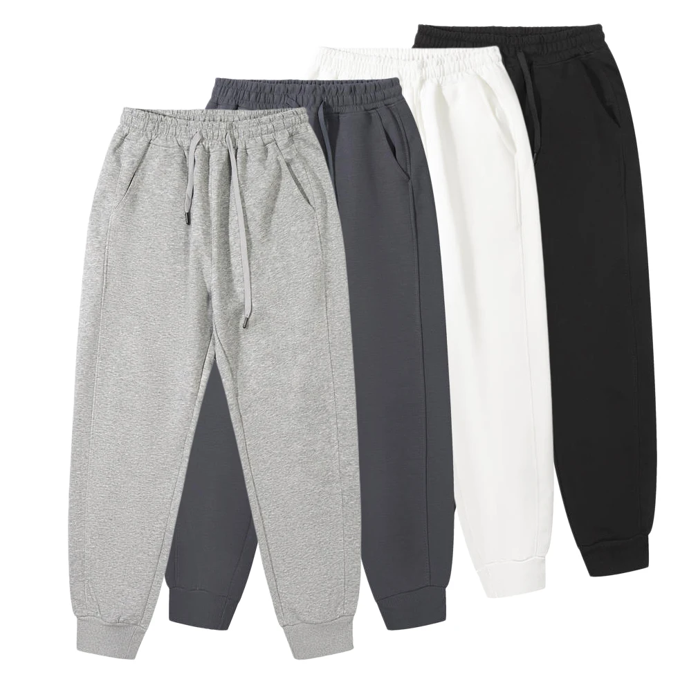 Fall Men's Casual Athletic Pants: Gray Athletic Pants, Fashionable Loose-Fit Long Pants, Street Style Jogging and Workout Pants