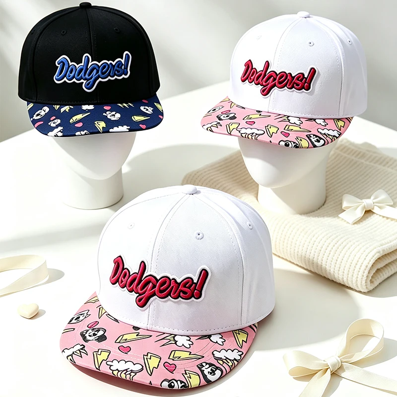 Snapback Hat Flat - Cartoonprint Hip Hop Baseballpet met platte