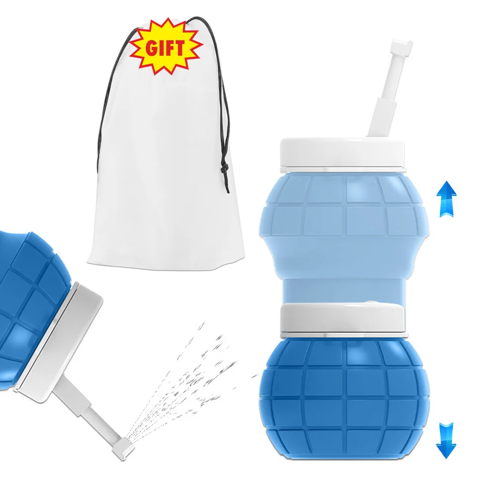 600ml Silicone Foldable Bidet Sprayer for Camping, Travel, Postpartum Care Water Bottle Feminine Hygiene Butt Washing Cleaning
