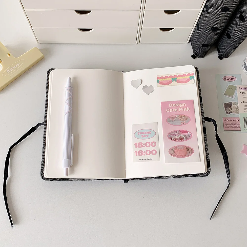 Stationery A6 Pocket Planner Learning Papers Mini Memo Pads Cloth Straps Notebook Portable Princess Style Korean Style Notepad