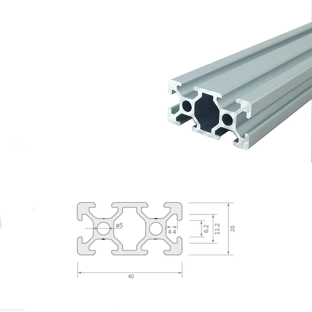 Guia linear da extrusão de alumínio para a bancada, peças da máquina do CNC, T-entalhe, CNC, peças da máquina, 100mm, 150mm, 200mm, 2040