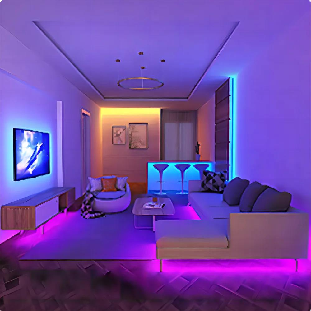 LED multi-color Light Strip 1-30m APP Infrared Remote Control RGB Lights Suitable for Indoor Party