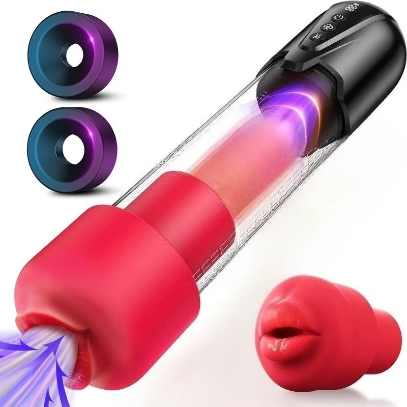 Sex Toys for Men Vacuum Penis Pumps Male Masturbator with Electric Sucking Penis Enlargement- Vibration Pocket Pussy Stroker