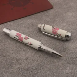 Bolígrafo de cerámica 1995 de alta calidad, pintura China, bolígrafo de flor de ciruelo rojo, papelería para estudiantes, suministros de oficina