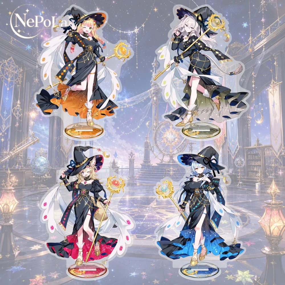 Hololive Anime Figure 15cm NePoLaBo Celestial Anniversary Acrylic Stand Lamy Nene Botan Polka Model Plate Desk Decor Keychain