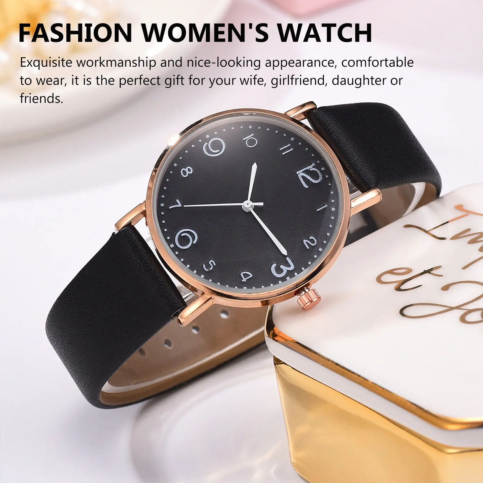 Women Quartz Watch Elegant Alloy Strap Watch Comfortable Daily Wear Party School Dating Gift for Wife Girlfriend Daughter