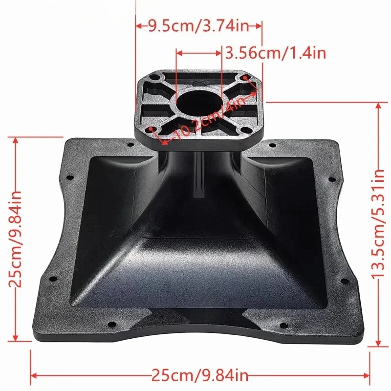 Bocina de altavoz de varios tamaños 180x180x100mm 210x210x110mm 250x250x135mm, bocina PA estilo R para Audio Stage PRO, controlador de 1 y 1,5 pulgadas