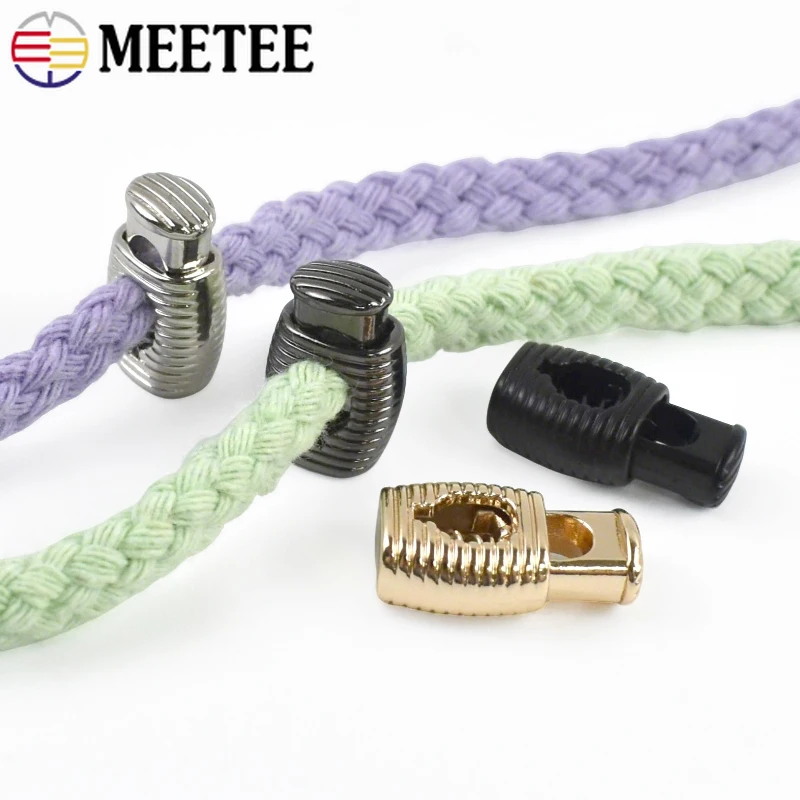 

5/10Pcs Metal Bag Strap Stoppers Hat String Decor Cord Lock Pants Garment Fastener Button Stopper Crafts Hardware Accessories
