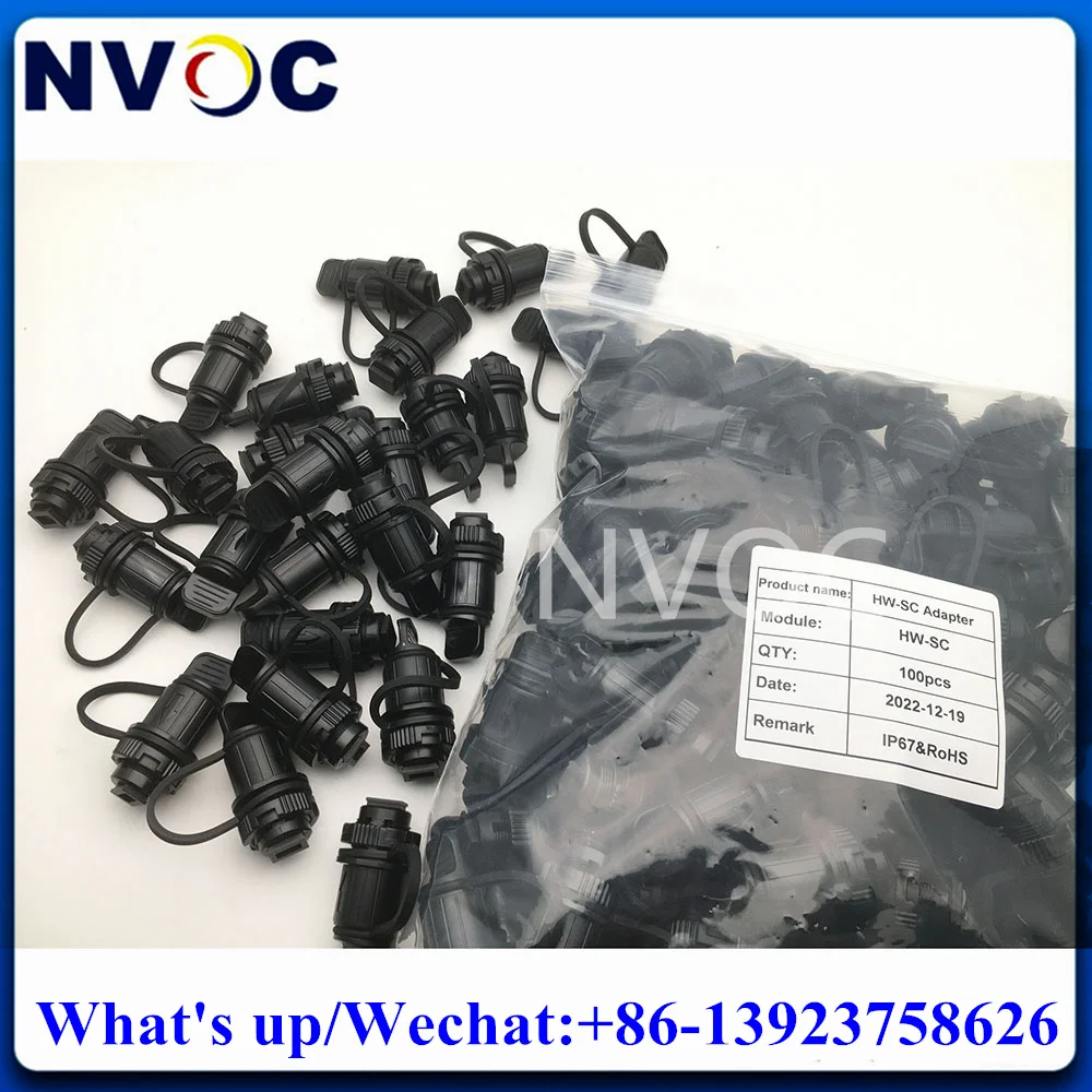 

40Pcs Outdoor Waterproof IP67 Mini SC/APC UPC HUA Wei Mini-SC Optical Fiber Optic Adaptor,HW Fibre Optic Adapter