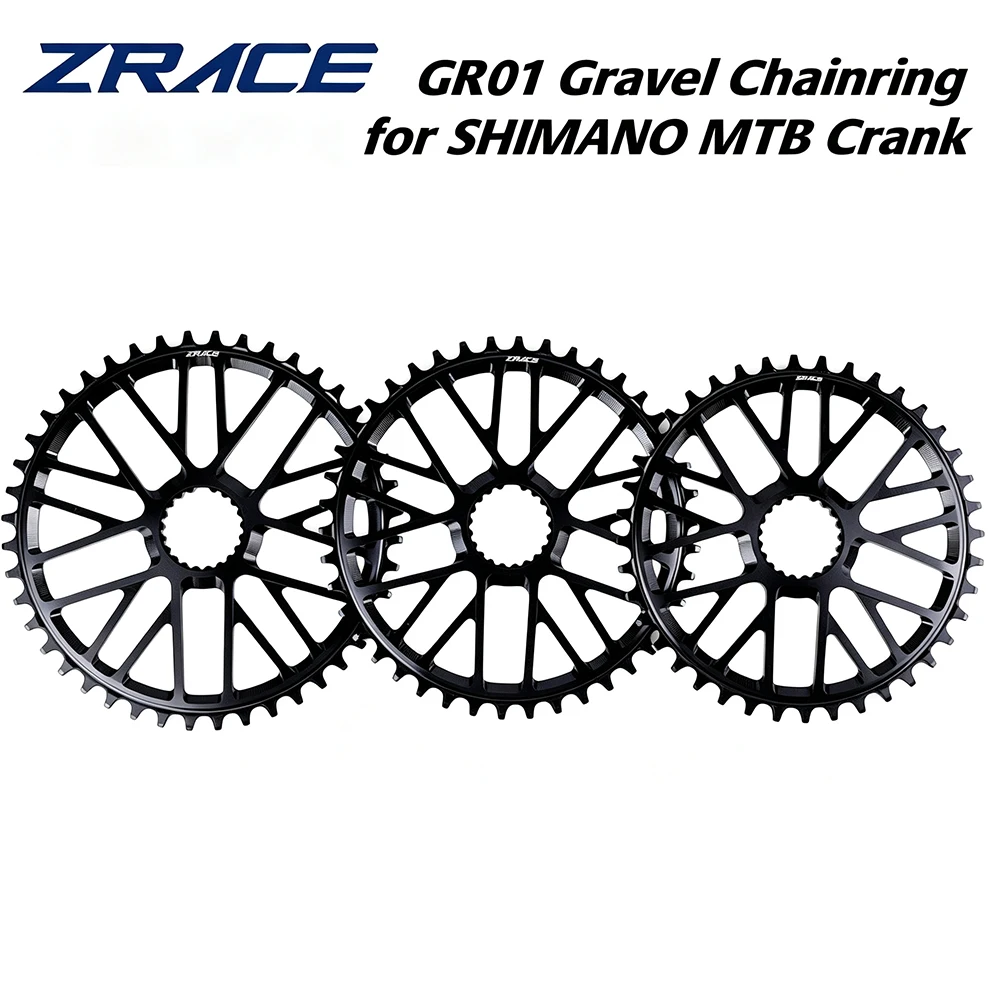 ZRACE GR01 Gravel / MTB Chainring, 40T 42T 44T, for SHIMANO M9100 / M8100 / M7100 / M6100 / MT900 Crank