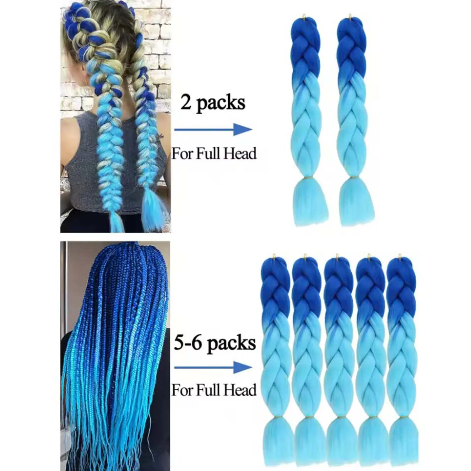 وصلات شعر تجديل أرجوانية طويلة بطول 24 بوصة لضفائر شعر رومي تجديل للحفلات التنكرية، جديلة متعددة الألوان