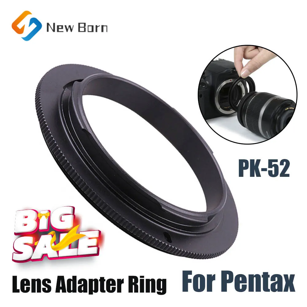 PK-52 52mm Macro Reverse Lens Adapter Ring for Pentax PK Mount KX K5 K7 KM K10D K20D K100d K200d K-S1 K-3 K-50 II K-30 Camera