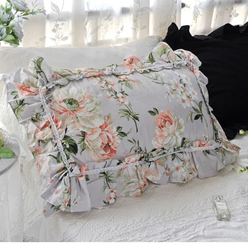 48x74cm Cute Princess Pillow Cover Home Decor Lace Ruffle Letter Pillow Case Body Pillowcase 100% Cotton Pillowcases