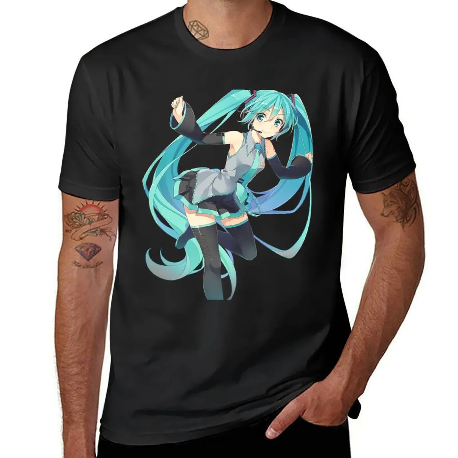 Miku Fiesta T-Shirt heavyweights shirts graphic tee anime figures Aesthetic clothing mens t shirt