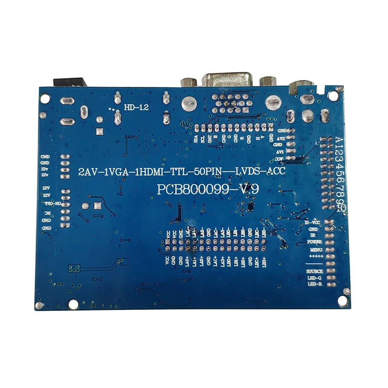 PCB800099-V.9 LVDS TTL Driver Board Upgrade with Built-in Multi Screen Parameter Universal Driver Board