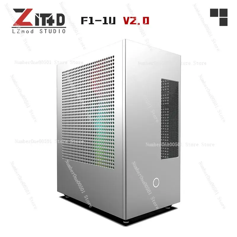 Lzmod mini F1-1U 2.0 ITX Dual-Slot Discrete Graphics Case – Compatible with Colorful iGame RTX 4060 Ti
