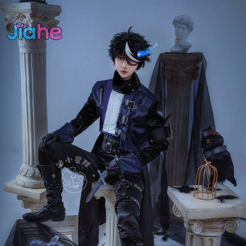 Game Identity Ⅴ Eli Clark Seer Cosplay Costume Coat eye mask belt gloves props vest set handsome Halloween men women uniform