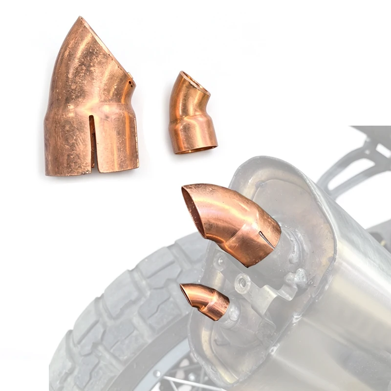 1Set Copper Exhaust Tip Insert Elbow Tube For CFMOTO 450MT 2024-2026 Motorcycle Reduce Low-Frequency Boom & Protect Side Bags