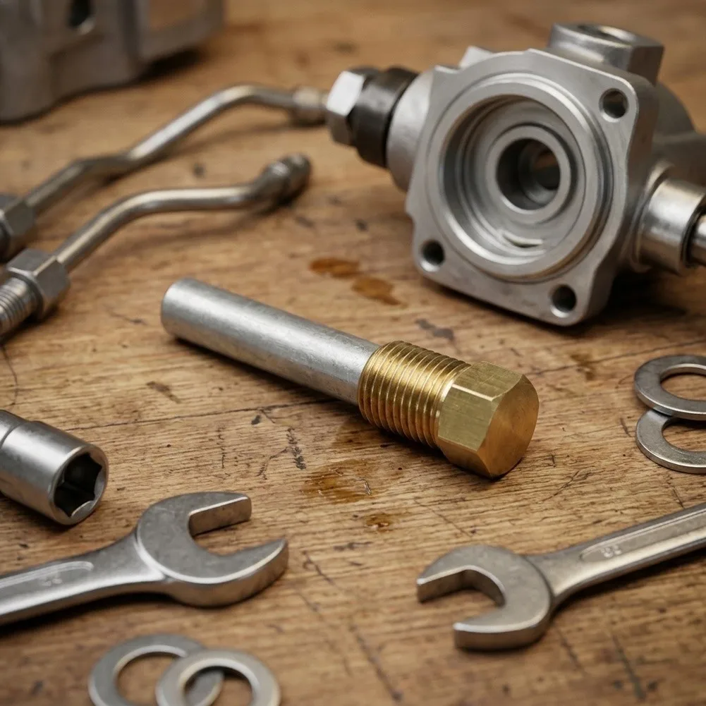 Electrode Connector Diesel Engine Fitting Zinc Electrode Connector High Conductivity Metal Robust Construction