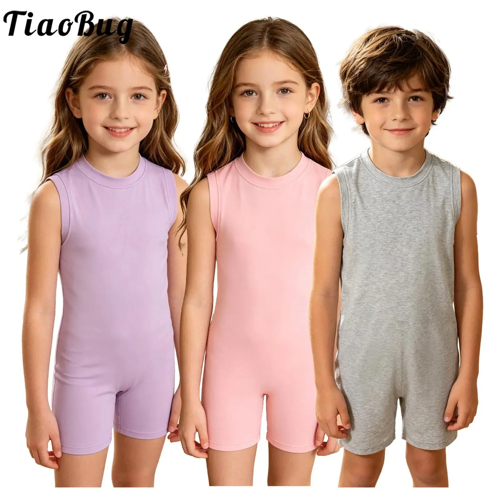 3pcs Adaptive Special Needs Clothing Bodysuit Sleeveless Anti-strip Back Zipper Solid Color Jumpsuit for Autism Kids Boys Girls