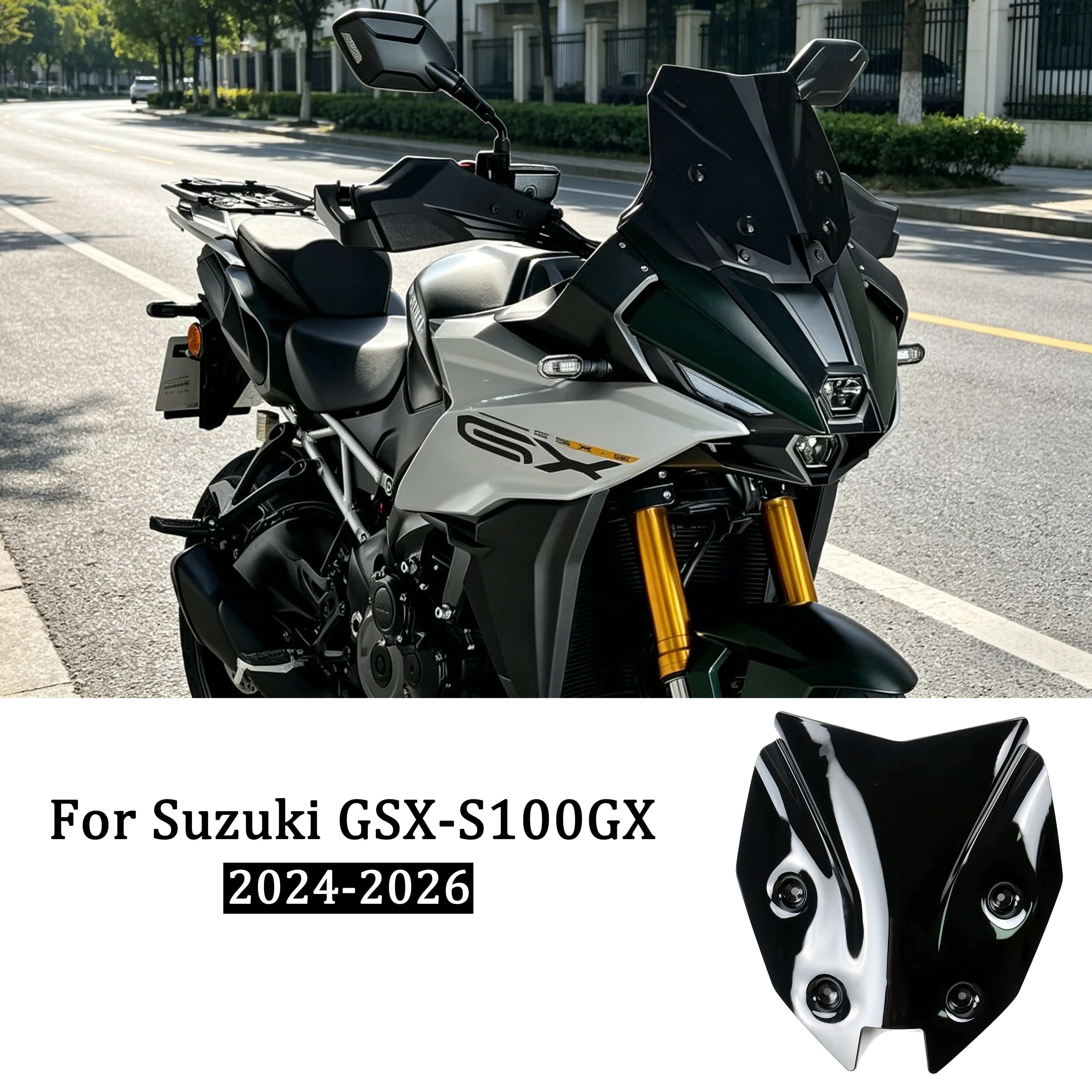 For Suzuki GSX-S1000GX 2024-2026 GSXS1000GX Motorcycle Front Windshield Deflector Windscreen Spoiler Extension