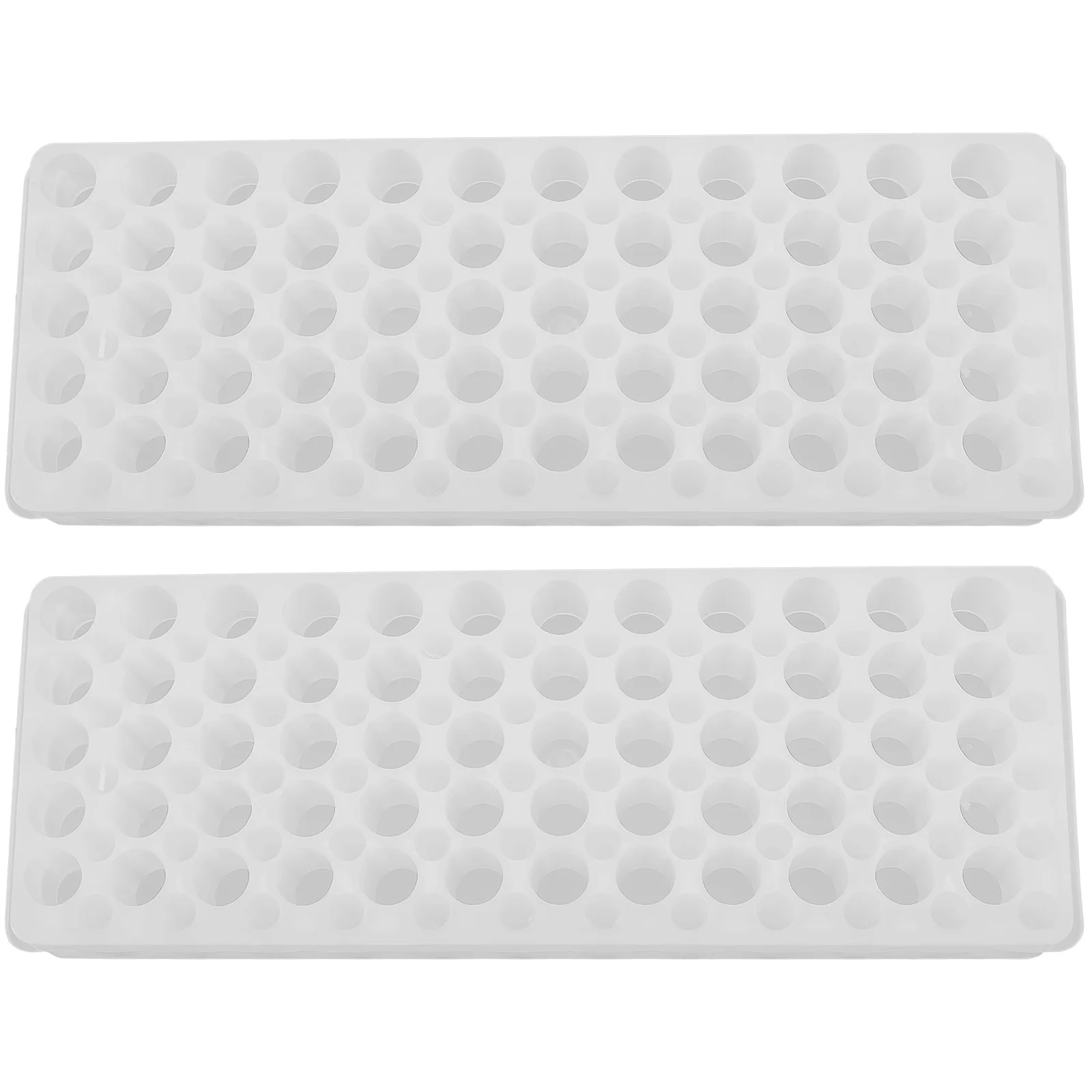 

2pcs Tube Rack Dual Sided 60 Holder for 0.5ml 2ml Microcentrifuge Vials Lab Supplies Plastic Storage