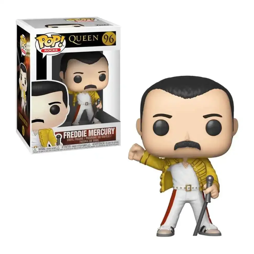 Funko Pop Rocks Queen Freddie Mercury 97# 96# Singer Brian May 93# PVC Vinyl Action Figure Collection Models Toys for Children