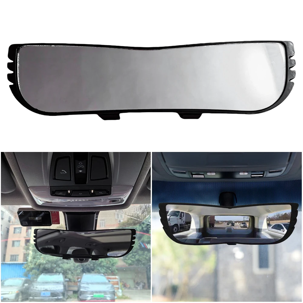 Car Rearview Mirror Enhanced Field of View Anti Glare Auxiliary Mirror Wide Angle Oval Shaped Interior Mirror for Car Truck SUV