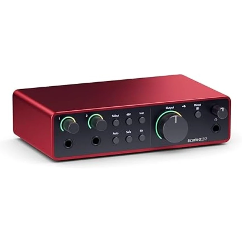 Strumenti musicali: interfaccia audio USB Scarlett 2i2 di quarta generazione per registrazione, scrittura, streaming e podcasting ad alta fedeltà