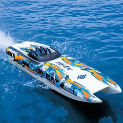 RC szybki Jet Boat Model zdalnie sterowana elektryczna bezszczotkowa katamaran zabawka na prezent M41 zawody wyścigi łódź motorowa