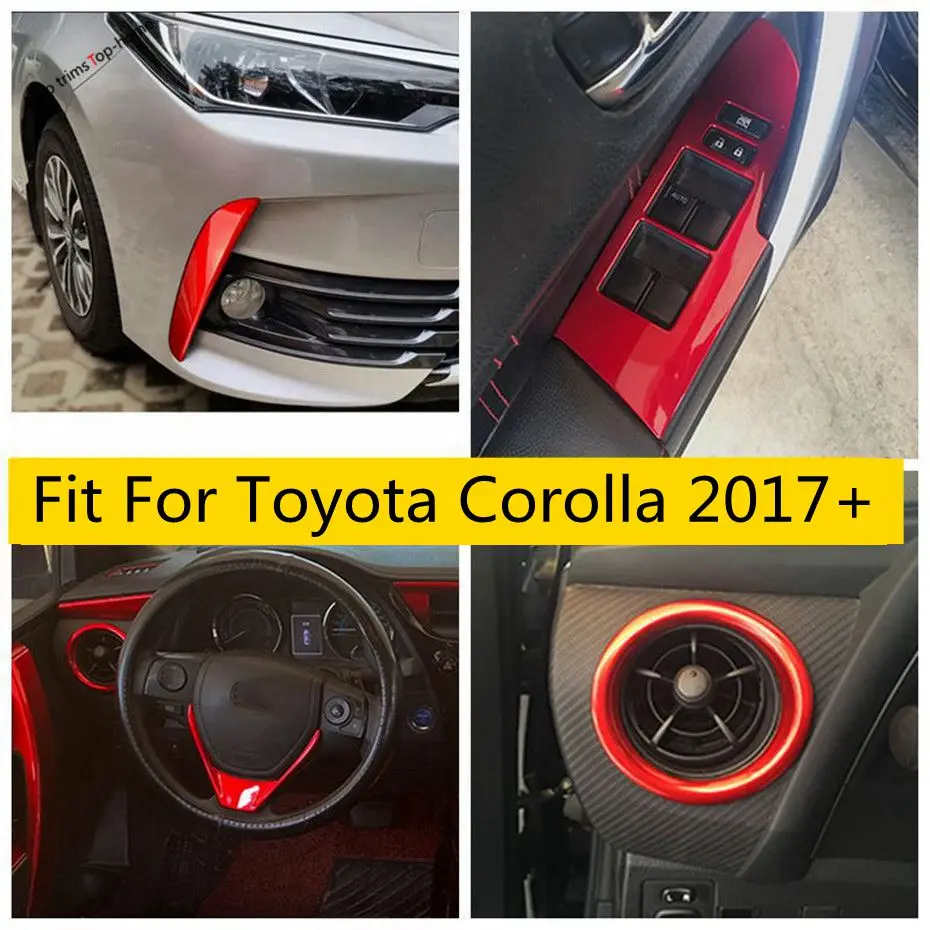 

Fog Light Lamp / Window Lift Button / Air Conditioning Vent AC Outlet / Steering Wheel Cover Trim For Toyota Corolla 2017 2018